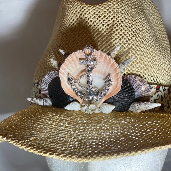 Pirate Anchor Panama Cowboy Sun Hat